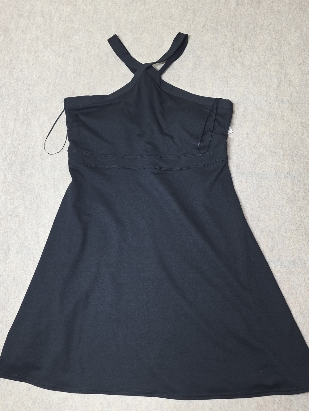 ​Soybu Elegant Black Halter Neck Fit & Flare Midi Dress